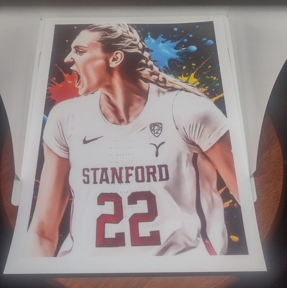 NEW!💯 CAMERON BRINK ULTRA GLOSSY 8.5x11 COLOR ART STANFORD BASKETBALL POSTER!🤩 - Picture 7 of 9